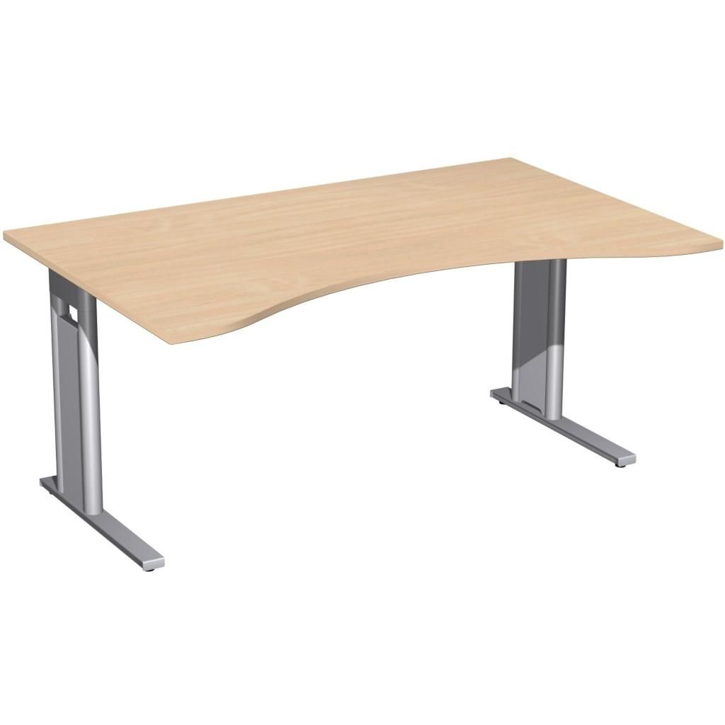 Schreibtisch 160 x 100 cm mit besonders tiefer Arbeitsplatte