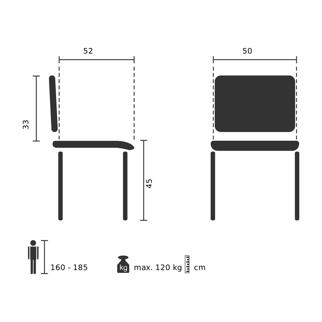 Living Stuhl Dining Stuhl TEDIO Stoff Bouclé weiß von HJH - Produktbild 8 von 8