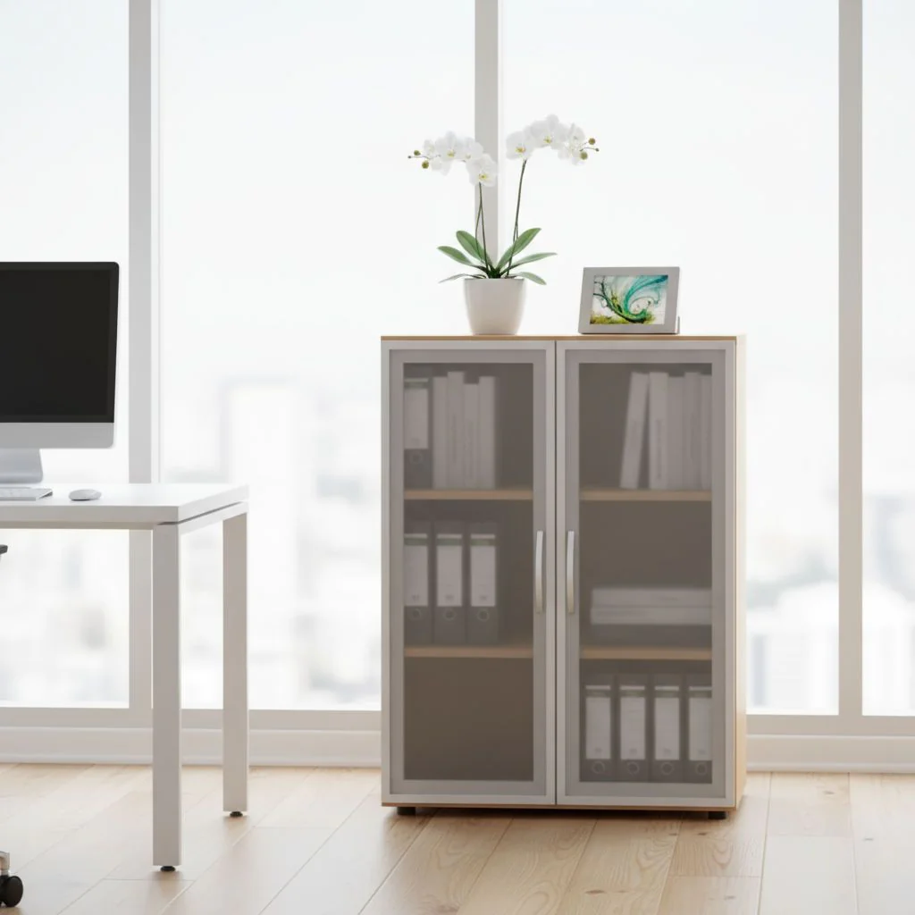 Aktenschrank Flex 3 OH - Glas - zweitürig von Geramöbel - Produktbild 4 von 12