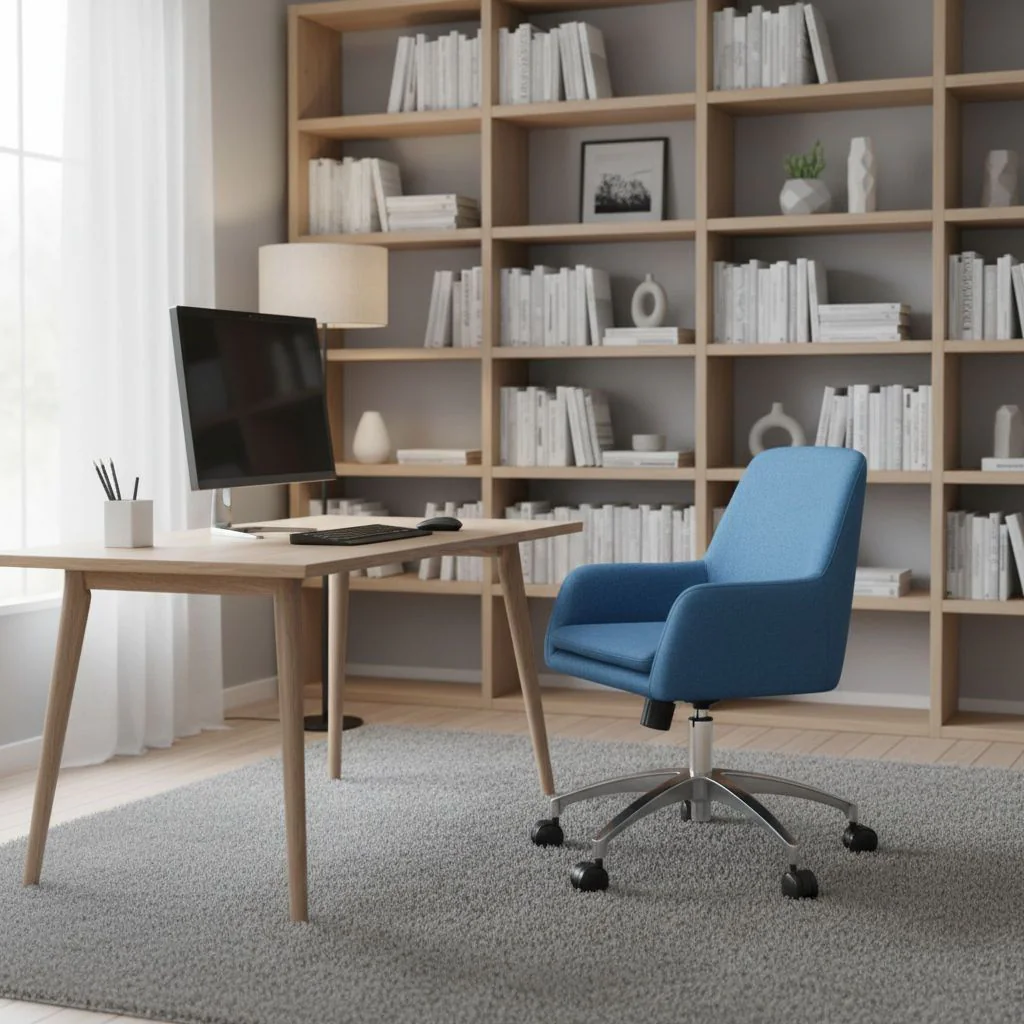 Bürostuhl Drehstuhl SHAKE 400 Stoff blau von HJH - Produktbild 5 von 6
