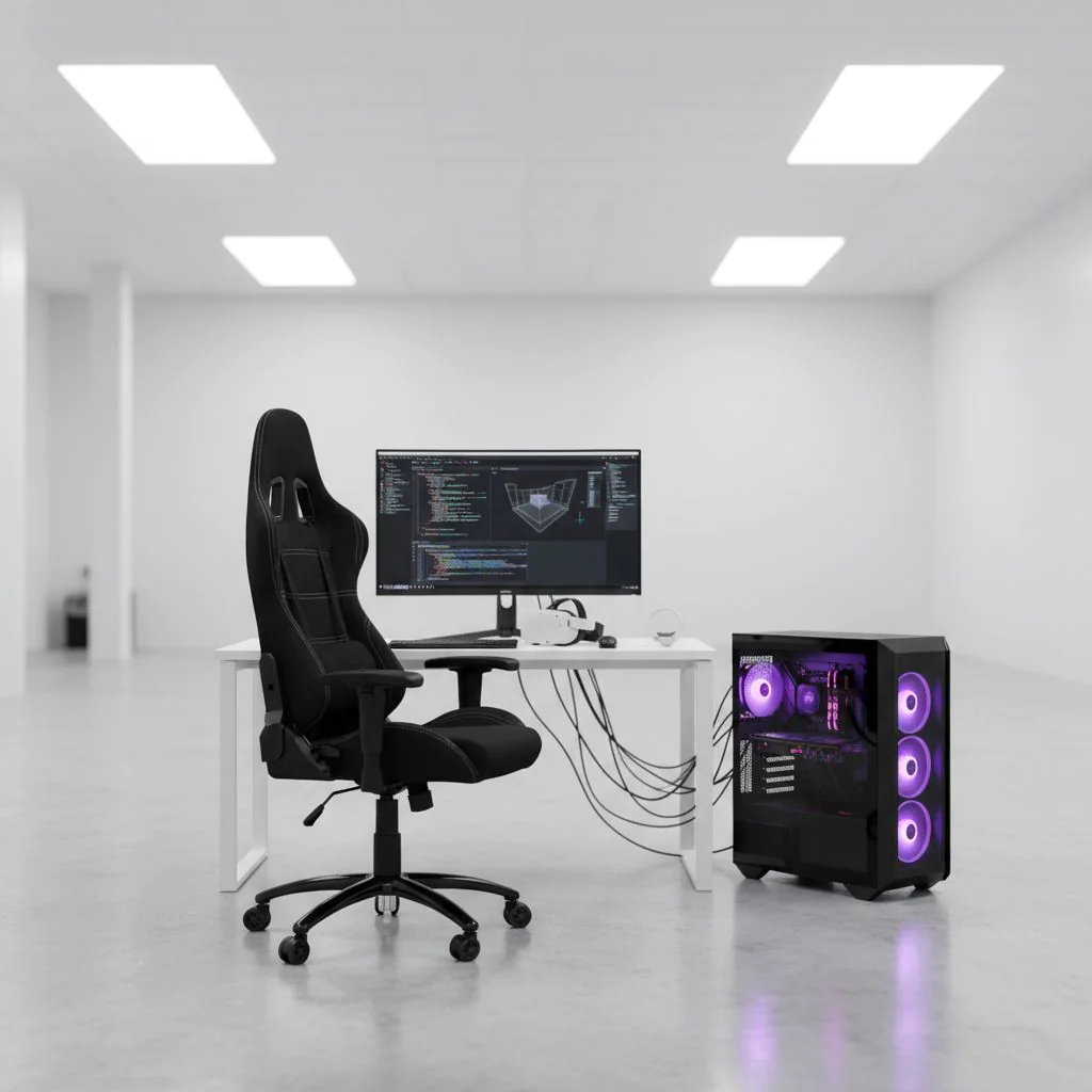 Gaming Stuhl Bürostuhl GAME FORCE Stoff schwarz von HJH - Produktbild 4 von 6