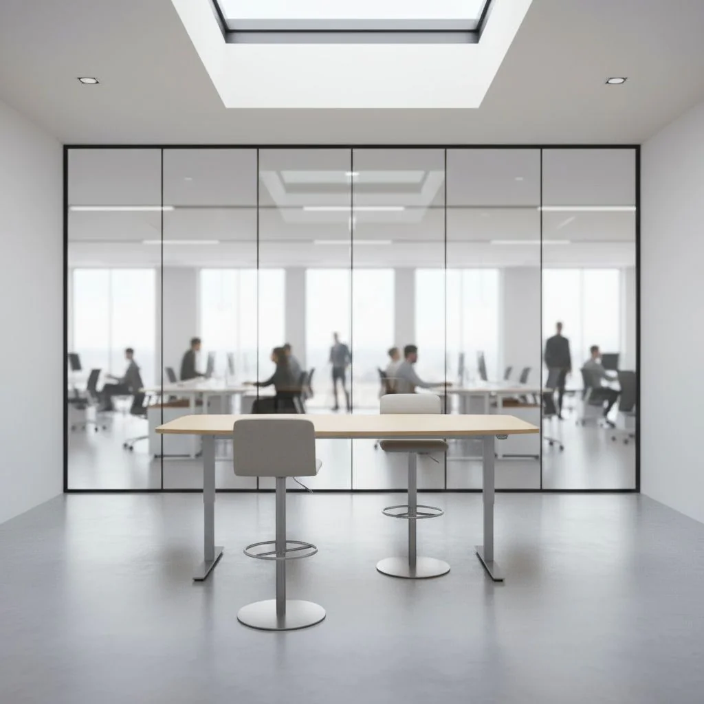 Höhenverstellbarer Konferenztisch XMST Fassform von Hammerbacher - Produktbild 3 von 10