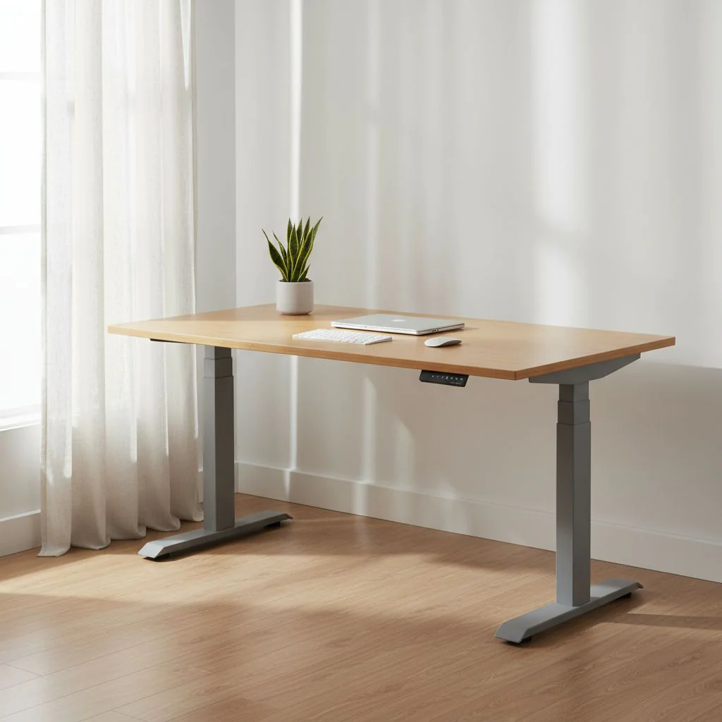 Höhenverstellbarer Schreibtisch Stayble 2.0 Bambus von Deskonia - Produktbild 1 von 7