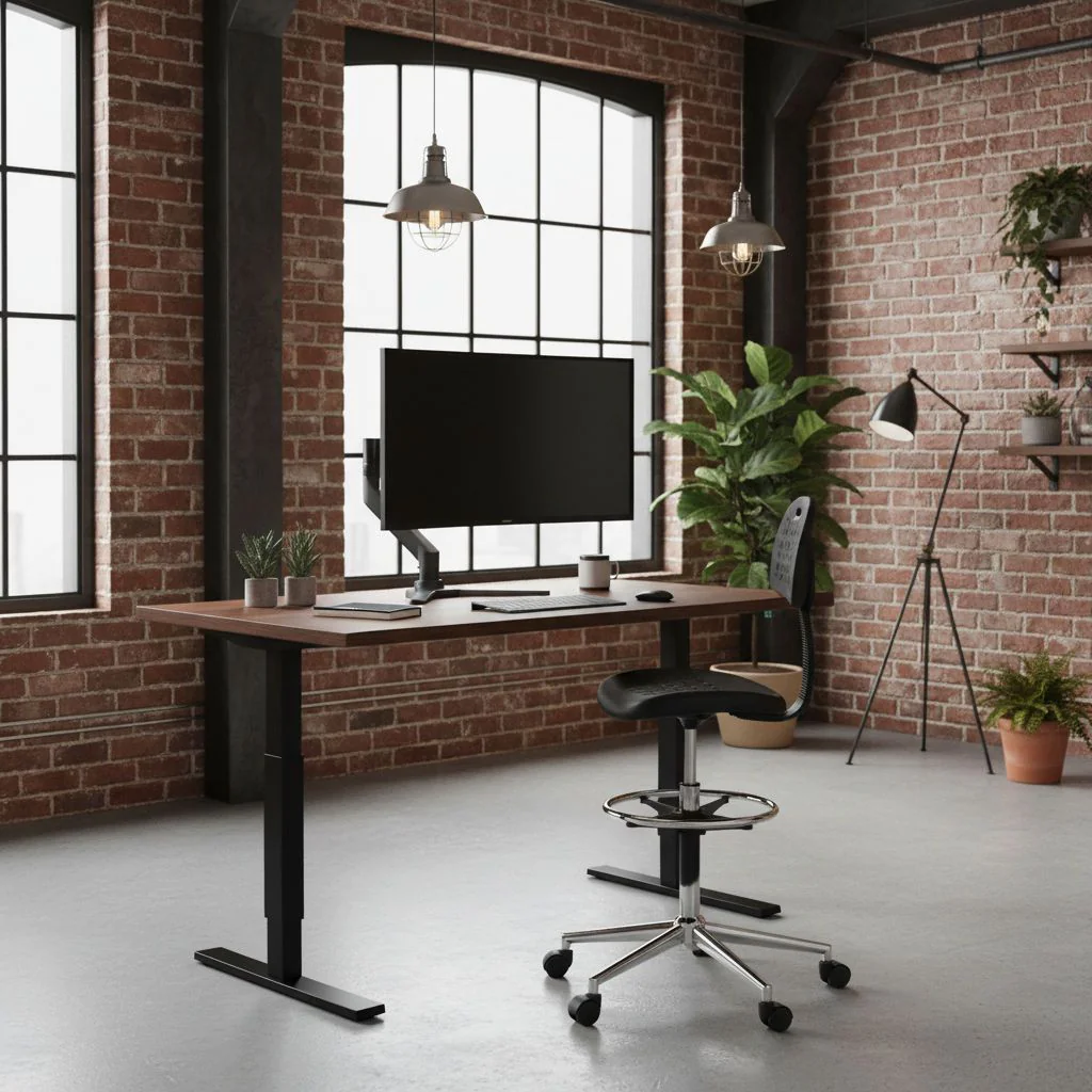 Hocker Drehhocker Arbeitsstuhl TOP WORK 23 Hartschaum schwarz Chrom von HJH - Produktbild 4 von 5