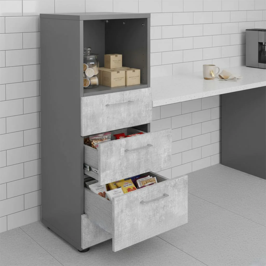 Kombischrank Advanced 9 3 OH Metallgriff von Hammerbacher - Produktbild 1 von 15