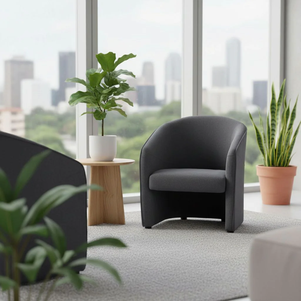 Loungesessel  Club Sessel SAN JUAN Stoff dunkelgrau von HJH - Produktbild 5 von 6