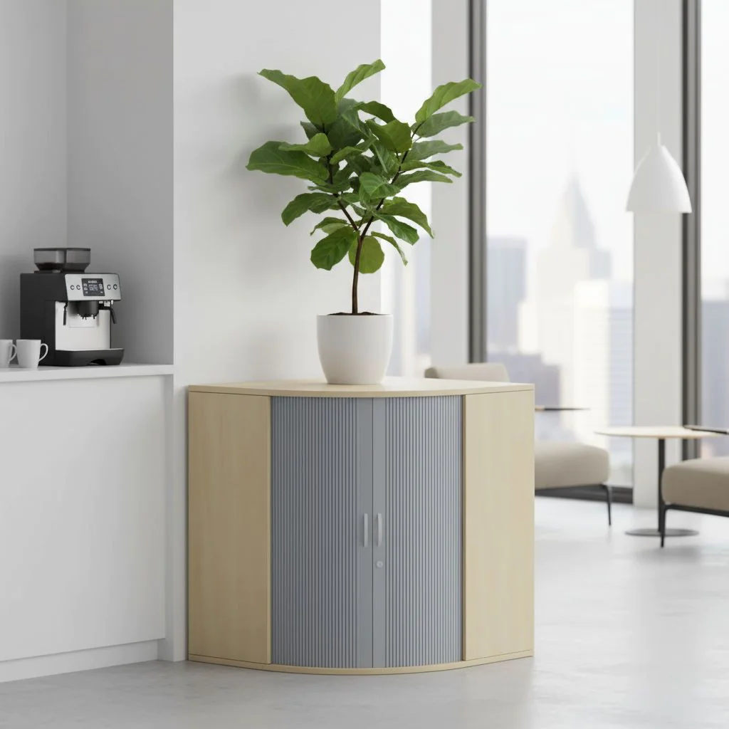 Rollladenschrank Pro 3 OH mit Ordnerrondell von Geramöbel - Produktbild 2 von 10