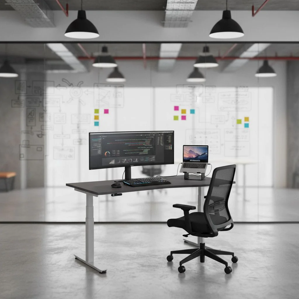 Höhenverstellbarer Schreibtisch XDSM Freiform - HBA-XDSM18