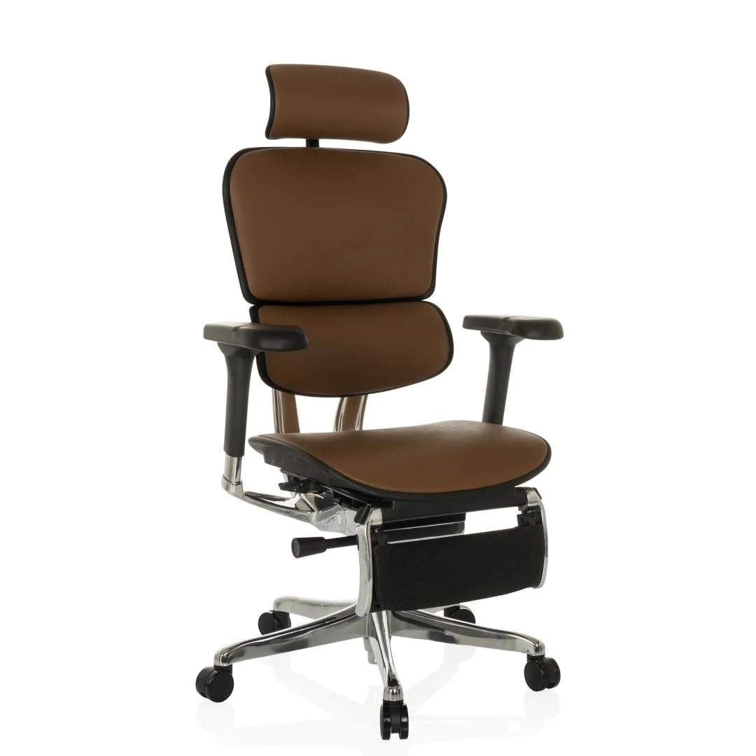 Bürostuhl Chefsessel ERGOHUMAN PLUS LEGPRO GEN2 Leder mit Beinablage Netz von HJH - Produktbild 9 von 14