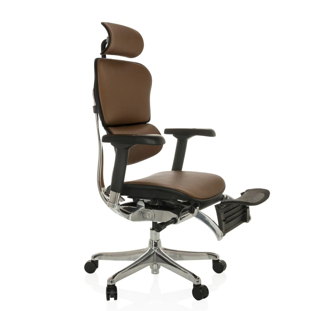 Bürostuhl Chefsessel ERGOHUMAN PLUS LEGPRO GEN2 Leder mit Beinablage Netz von HJH - Produktbild 10 von 14