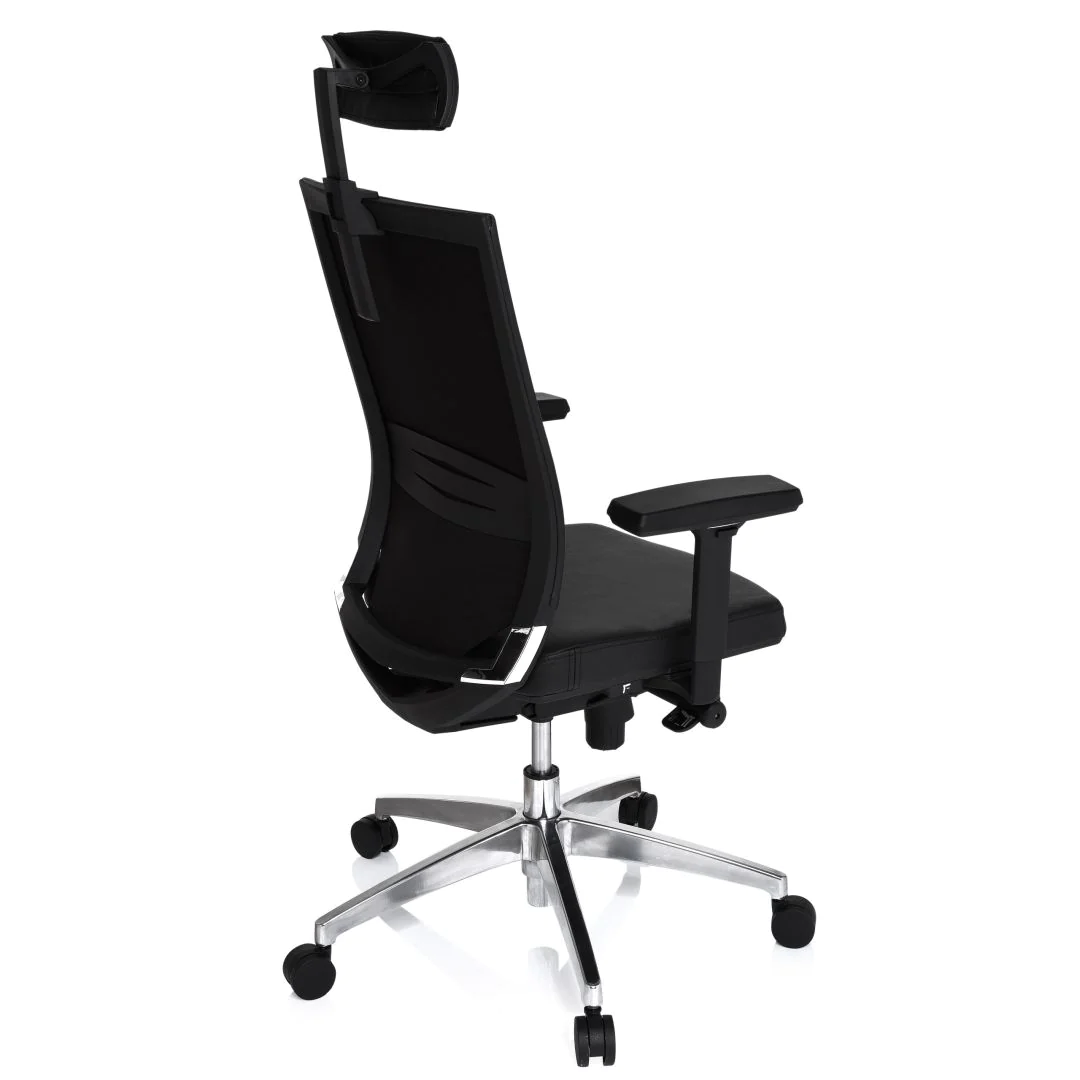 Bürostuhl Chefsessel PORTO MAX HIGH Leder schwarz von HJH - Produktbild 6 von 7