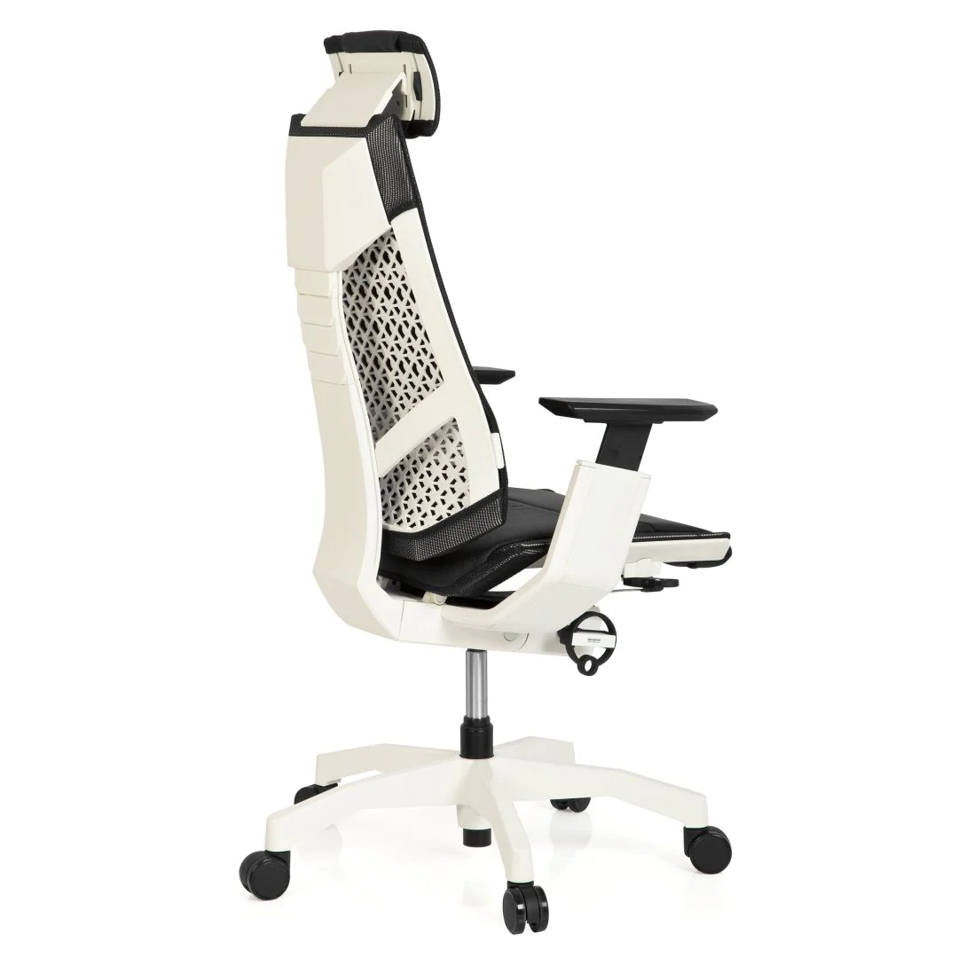 Bürostuhl Drehstuhl GENIDIA PRO WHITE Leder schwarz von HJH - Produktbild 8 von 13