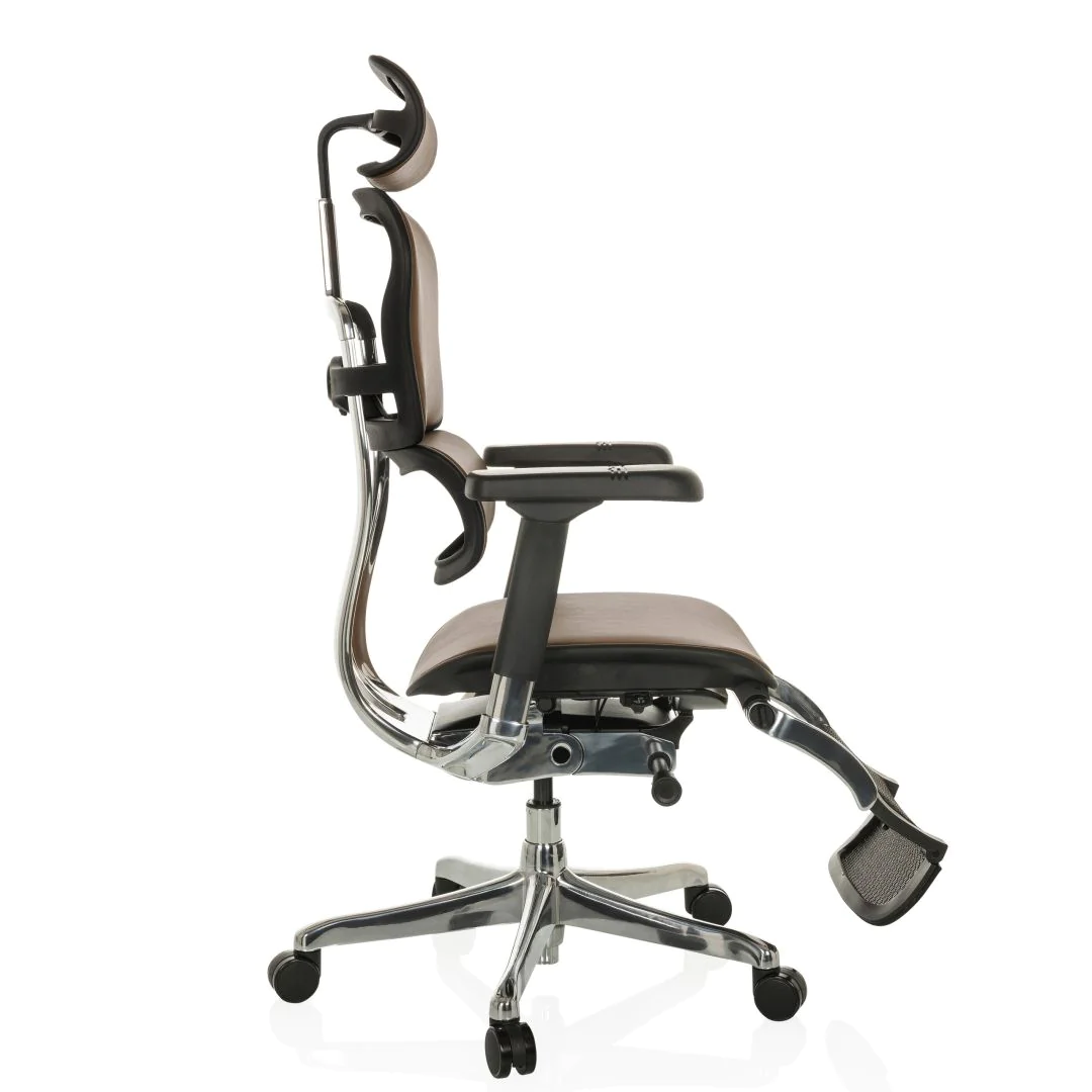 Bürostuhl Chefsessel ERGOHUMAN PLUS LEGPRO GEN2 Leder mit Beinablage Netz von HJH - Produktbild 11 von 14