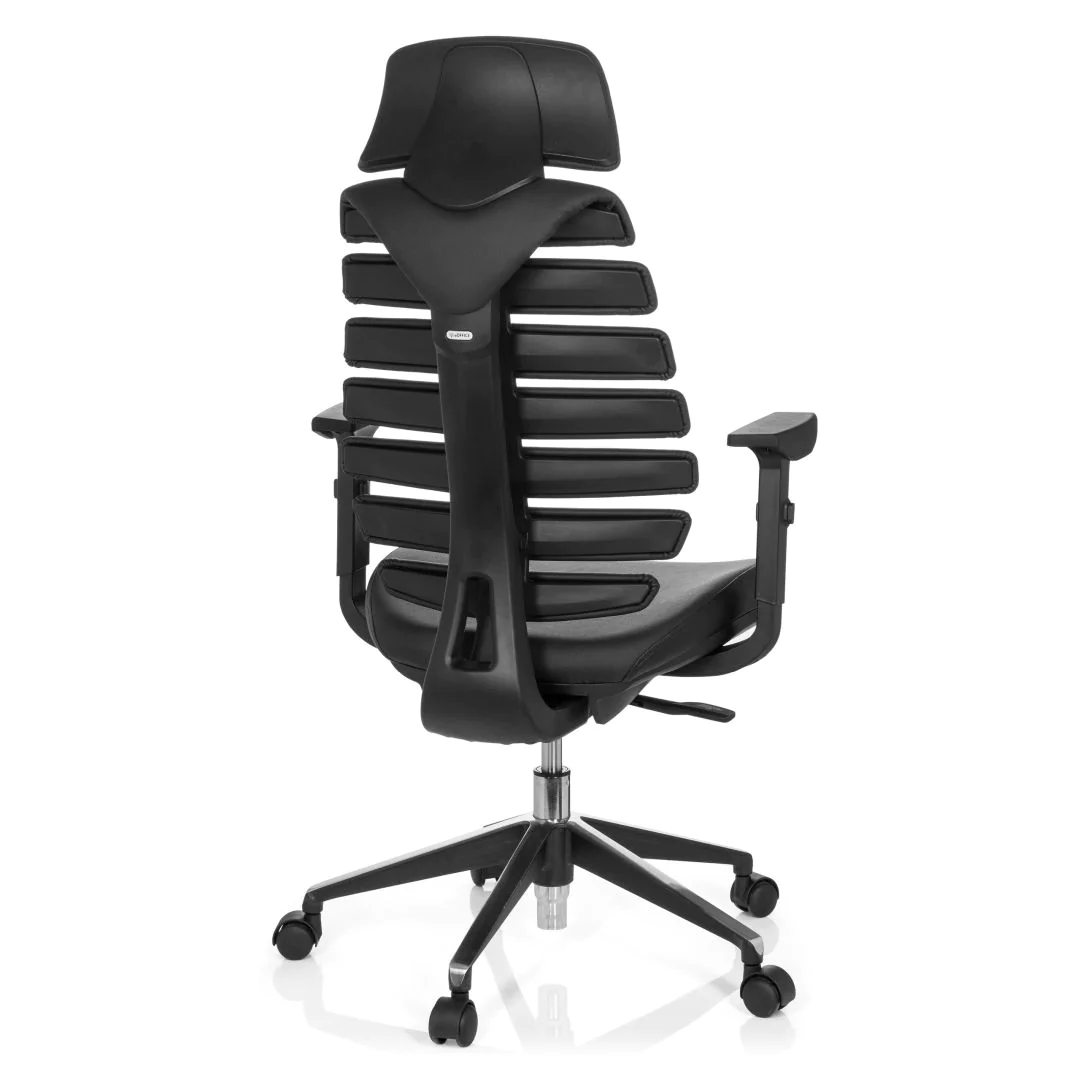Bürostuhl Drehstuhl ERGO LINE II PRO Leder schwarz von HJH - Produktbild 10 von 14