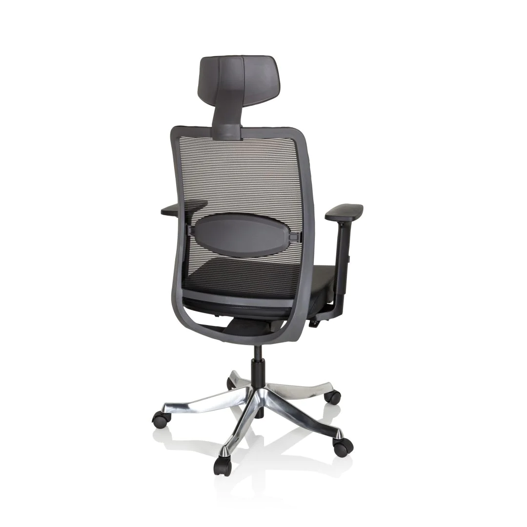 Bürostuhl Drehstuhl SENATOR PRO Netzstoff Leder schwarz von HJH - Produktbild 8 von 12