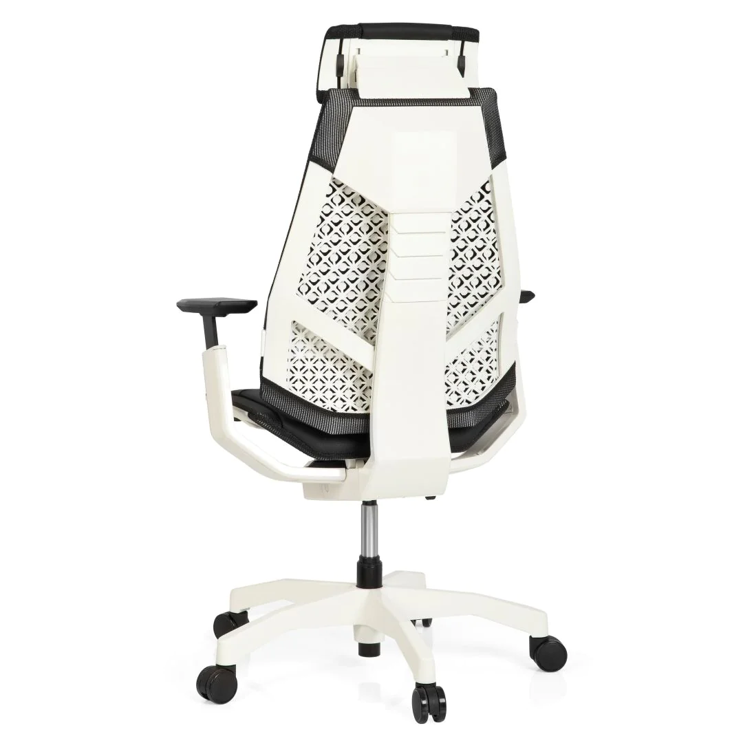 Bürostuhl Drehstuhl GENIDIA PRO WHITE Leder schwarz von HJH - Produktbild 10 von 13