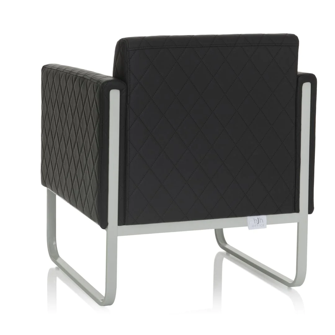 Loungesessel ARUBA STEP Gestell weißgrau Kunstleder 1-Sitzer schwarz von HJH - Produktbild 10 von 13