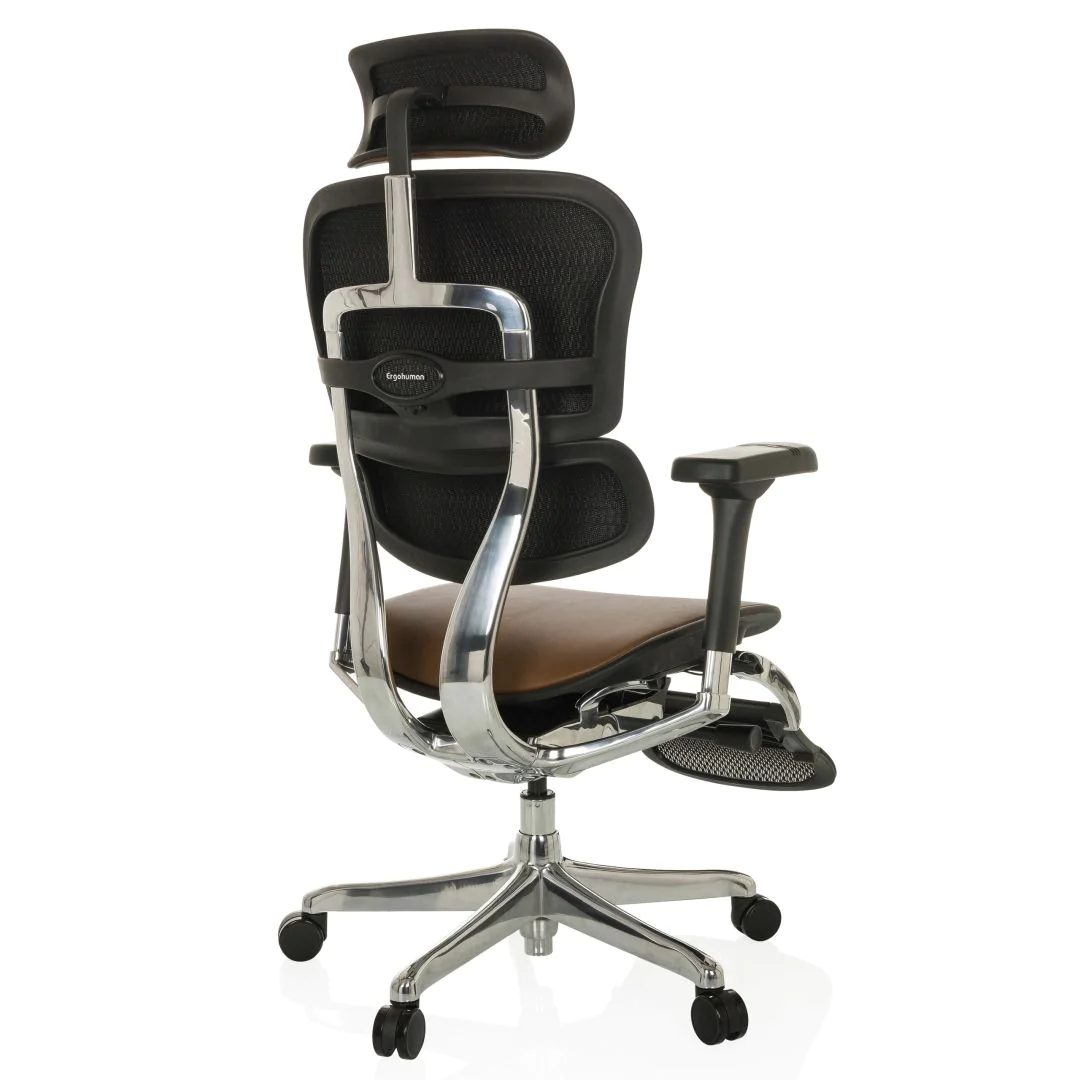 Bürostuhl Chefsessel ERGOHUMAN PLUS LEGPRO GEN2 Leder mit Beinablage Netz von HJH - Produktbild 13 von 14