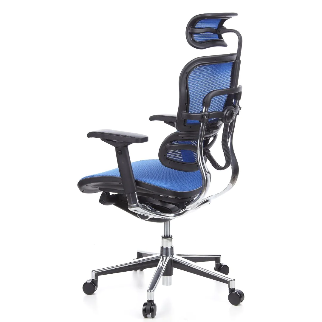 Bürostuhl Chefsessel ERGOHUMAN Netzstoff blau von HJH - Produktbild 12 von 14