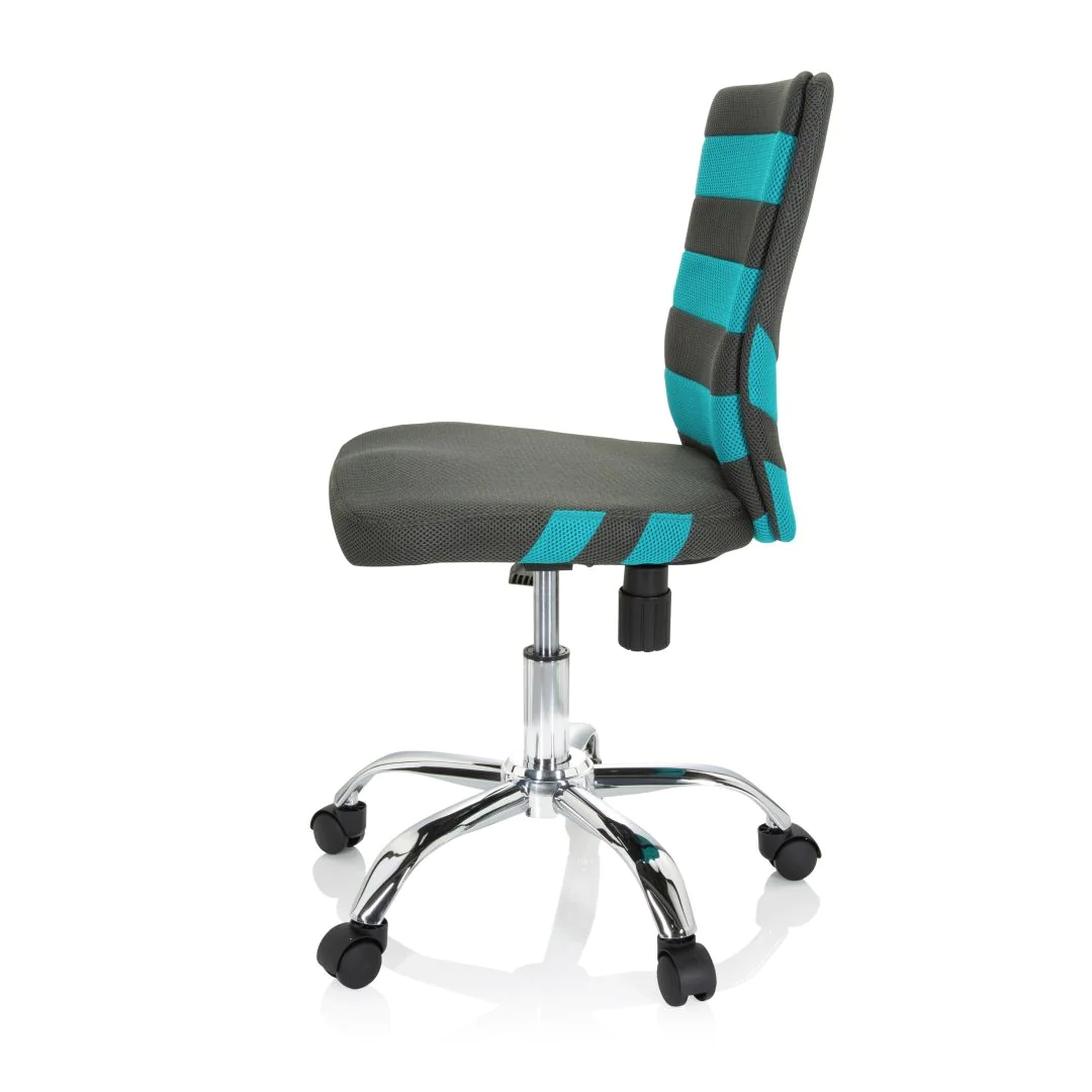 Kinderschreibtischstuhl Kinderstuhl KIDDY COMFORT I Netzstoff grau türkis von HJH - Produktbild 10 von 11