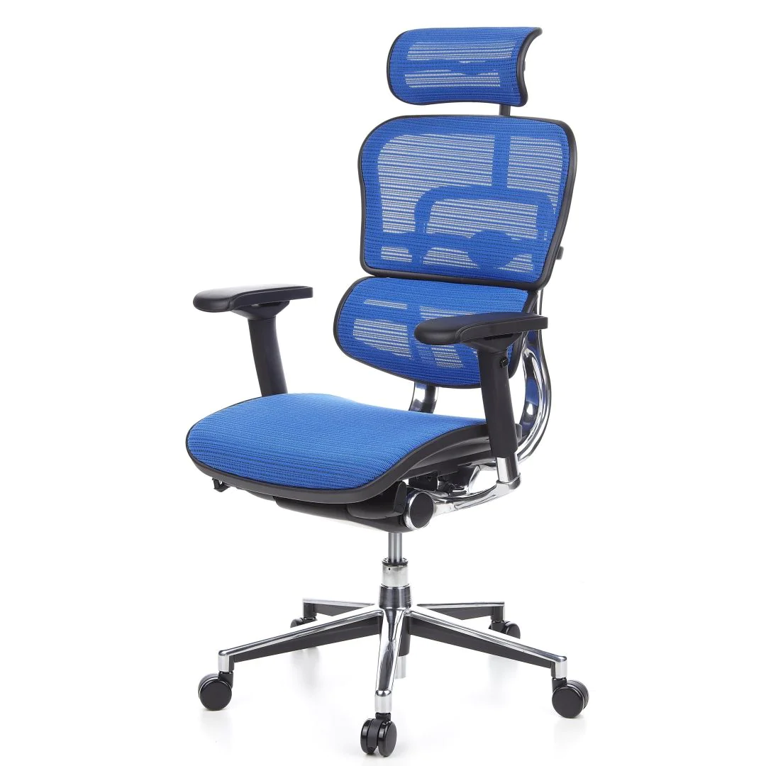 Bürostuhl Chefsessel ERGOHUMAN Netzstoff blau von HJH - Produktbild 14 von 14