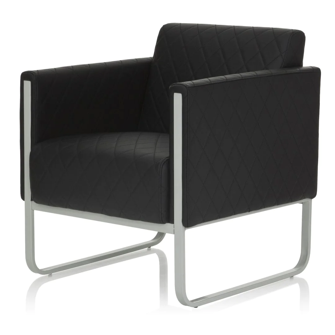 Loungesessel ARUBA STEP Gestell weißgrau Kunstleder 1-Sitzer schwarz von HJH - Produktbild 13 von 13