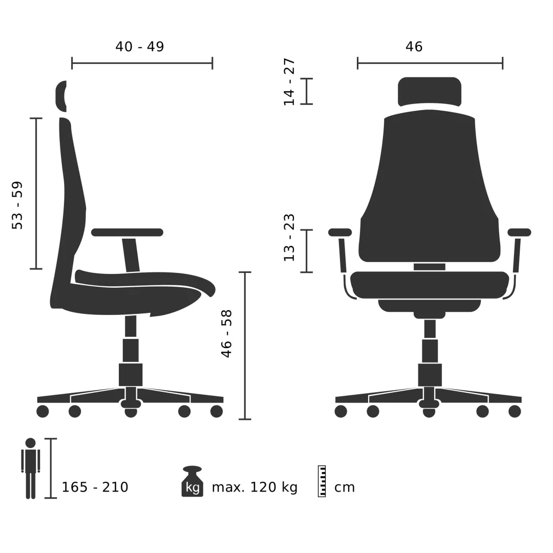 Bürostuhl Drehstuhl PHOENIX PRO I Stoff schwarz von HJH - Produktbild 6 von 15