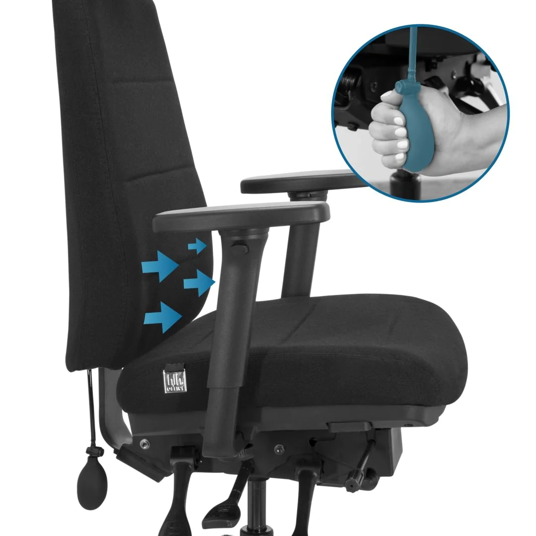 Bürostuhl Drehstuhl PHOENIX PRO I Stoff schwarz von HJH - Produktbild 5 von 15