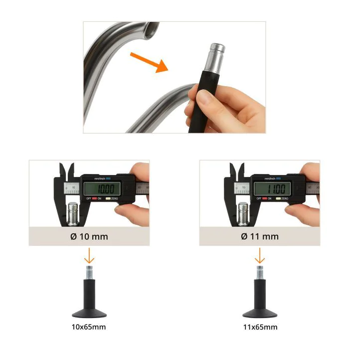 5x Bodengleiter STAND groß No. 12 Stift 11mm 65 mm Standfüße (5er Pack) von HJH - Produktbild 4 von 5