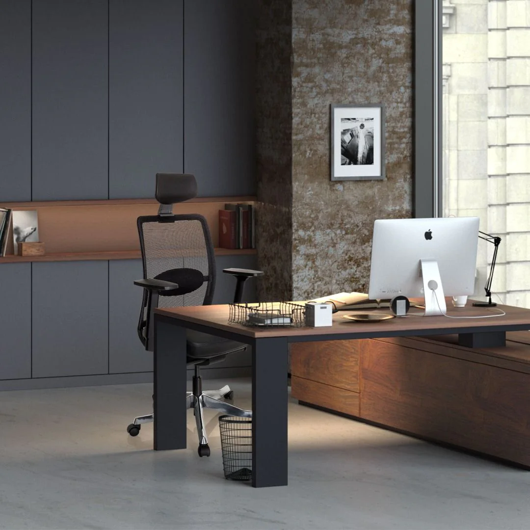 Bürostuhl Drehstuhl SENATOR PRO Netzstoff Leder schwarz von HJH - Produktbild 3 von 12