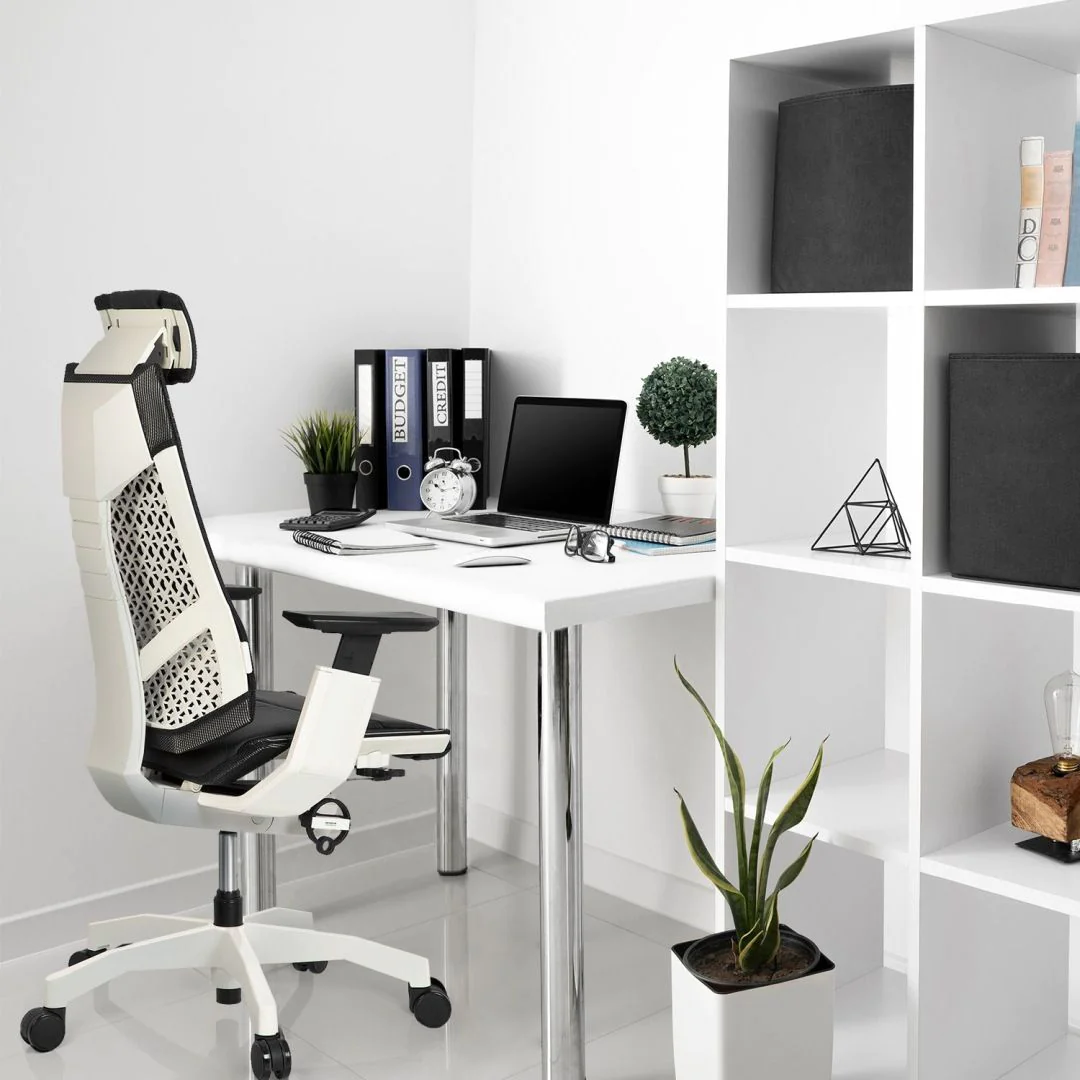 Bürostuhl Drehstuhl GENIDIA PRO WHITE Leder schwarz von HJH - Produktbild 3 von 13