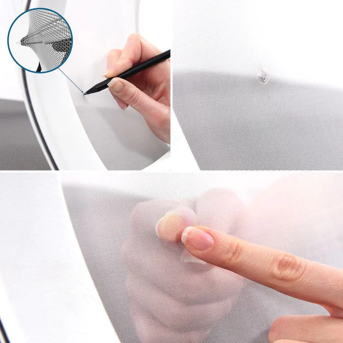 Bürostuhl Drehstuhl ASPEN WHITE Netzstoff transparent Sitz Stoff grau von HJH - Produktbild 5 von 7