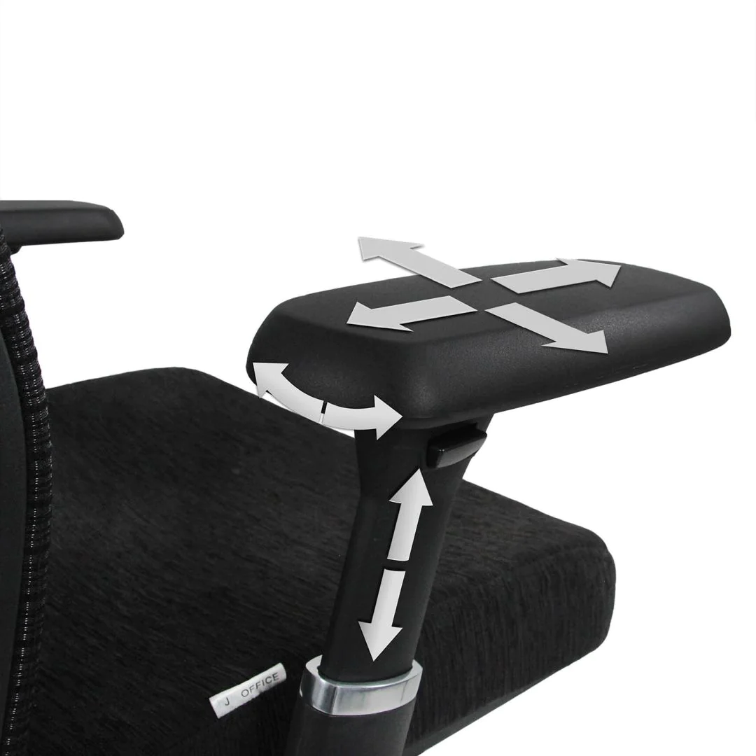 Bürostuhl NOVA PRO ALU Stoff schwarz von HJH - Produktbild 2 von 13