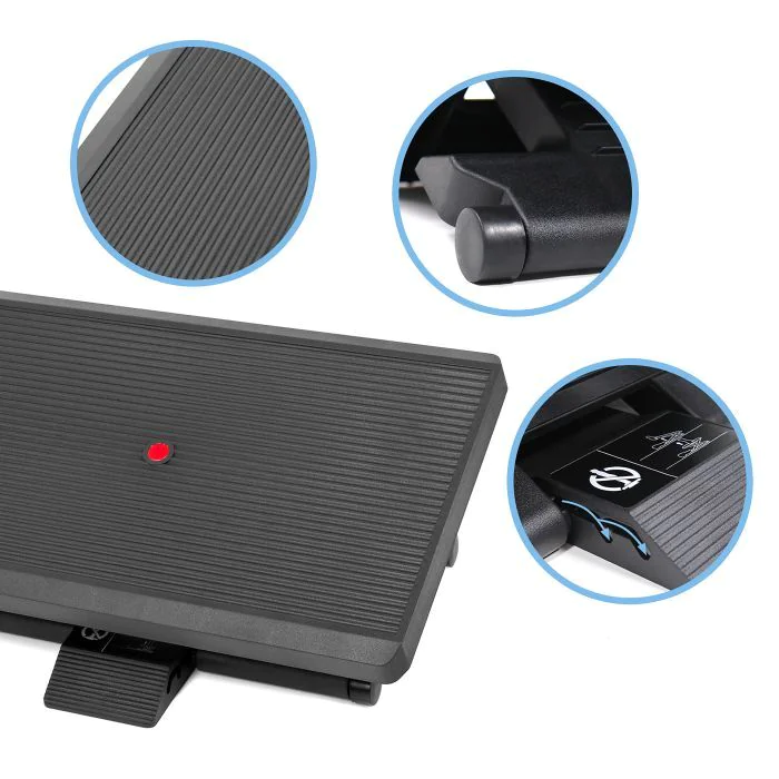 Fußstütze PIEDINO STRIPE PRO schwarz neigbar höhenverstellbar von HJH - Produktbild 3 von 6