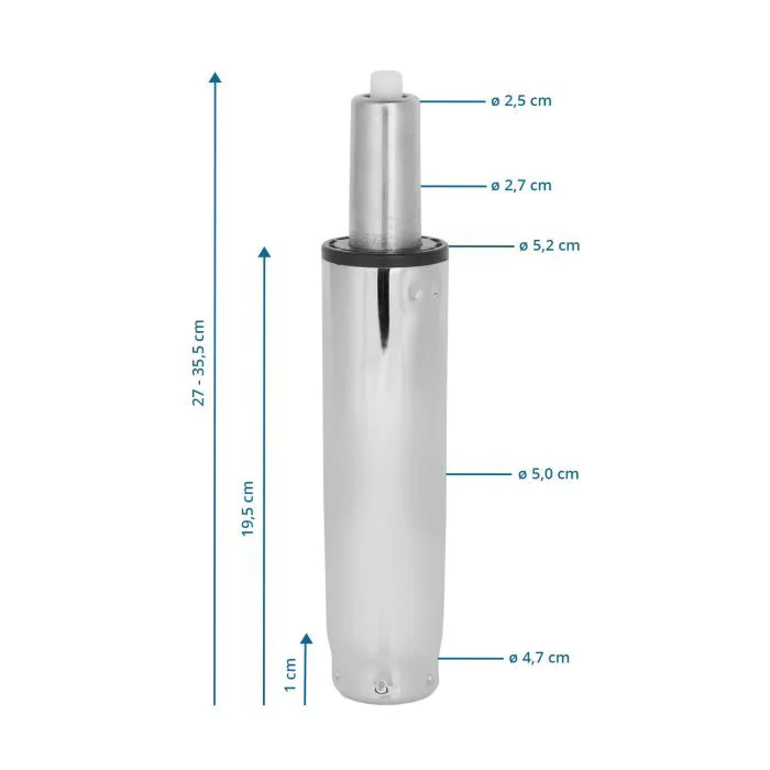 Gasfeder Gasdruckfeder M - schwarz, 27-35,5 cm von HJH - Produktbild 3 von 6