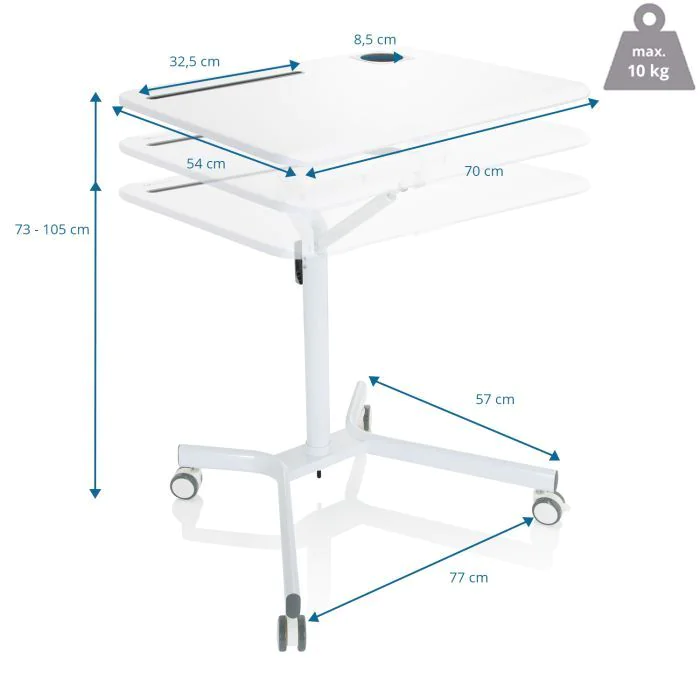 Sitz-/Stehtisch STAND VM-SU I weiß von HJH - Produktbild 8 von 9