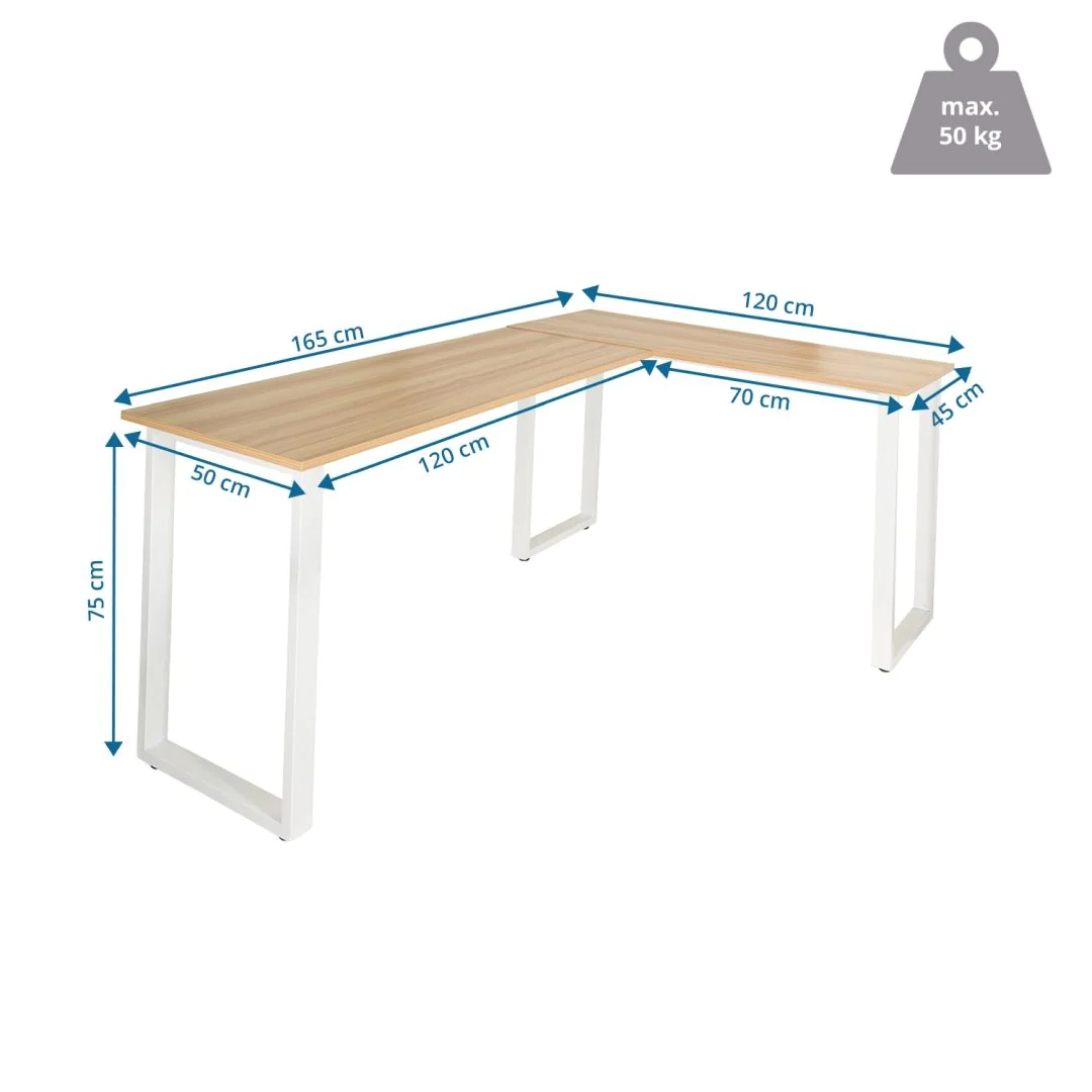 Eckschreibtisch Schreibtisch Computertisch WORKSPACE BASIC I 165 x 120 cm von HJH - Produktbild 4 von 16