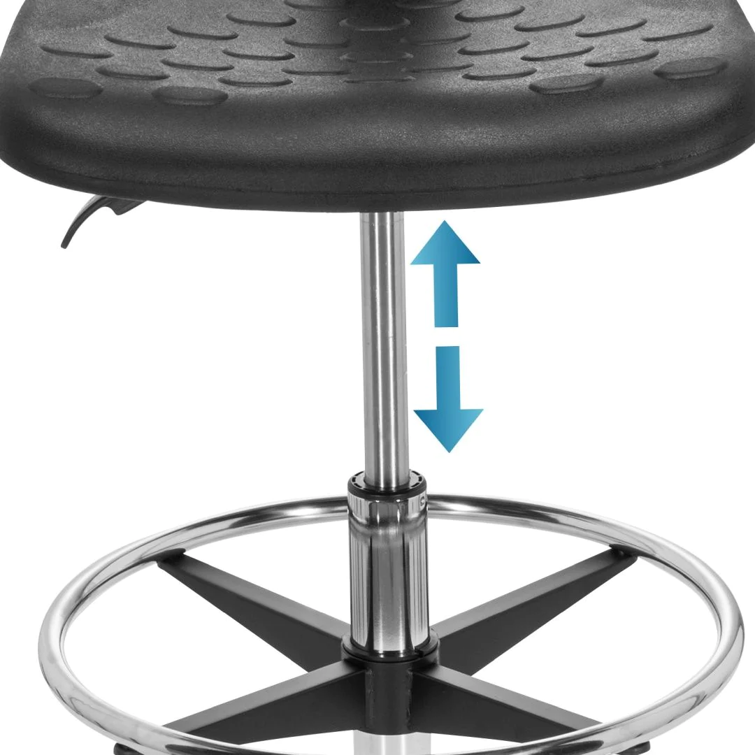 Arbeitsstuhl Arbeitshocker TOP WORK 23 I PU Schaum schwarz von HJH - Produktbild 2 von 14