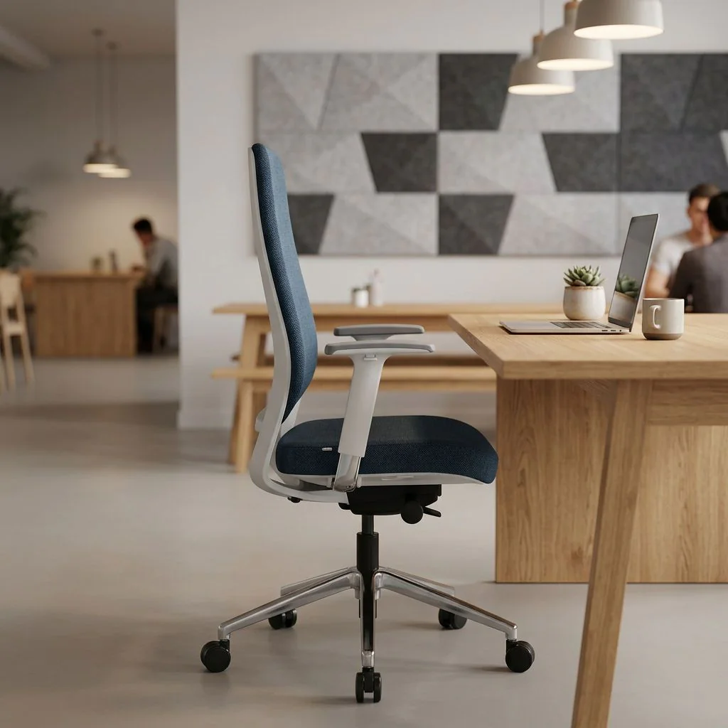 Bürostuhl Drehstuhl CHIARO T4 WHITE Stoff von HJH - Produktbild 3 von 14