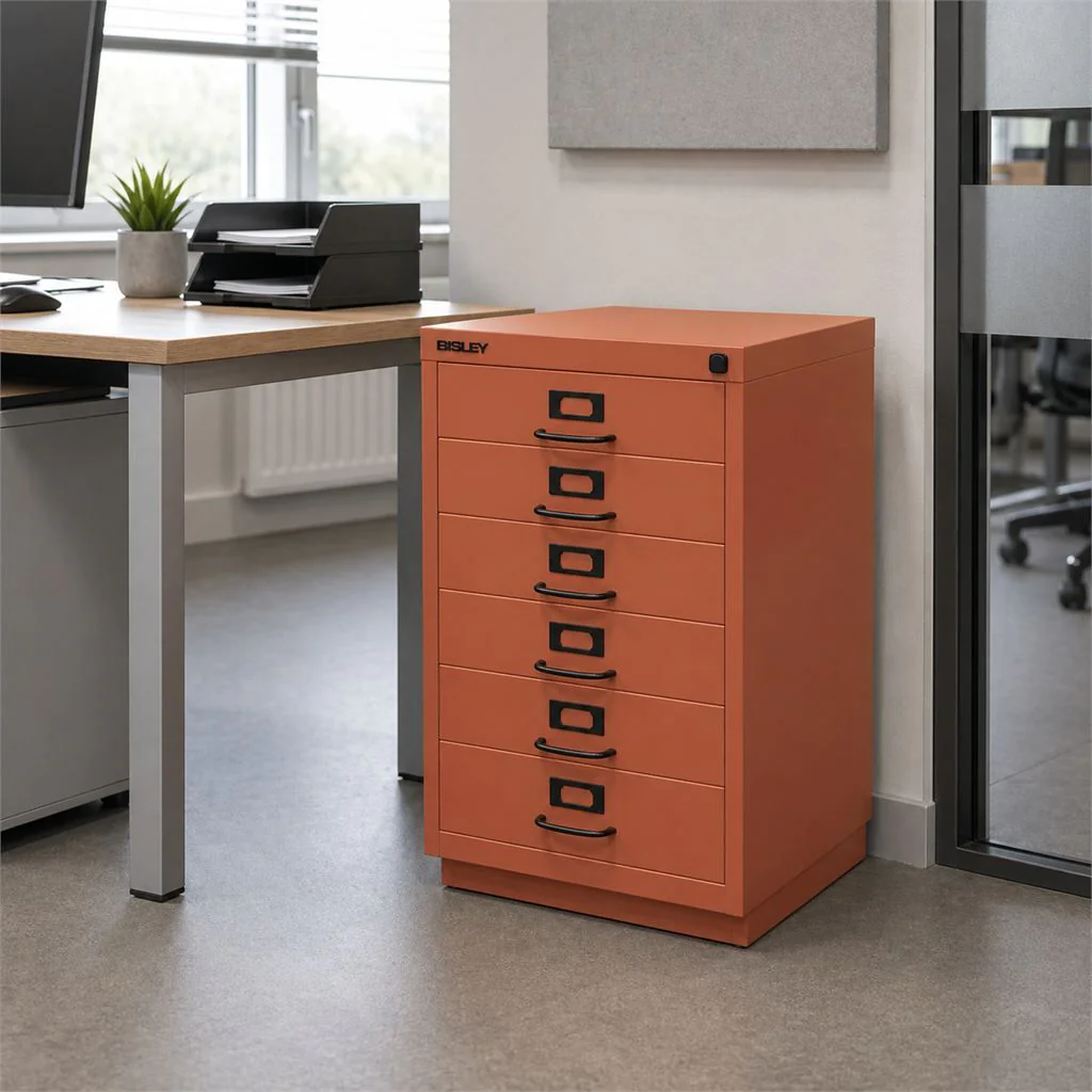 Schubladenschrank F mit Bügelgriff 6 Universalschubladen von Bisley - Produktbild 2 von 4