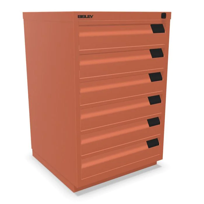 Schubladenschrank F mit Griffleiste 6 Universalschubladen von Bisley - Produktbild 1 von 1