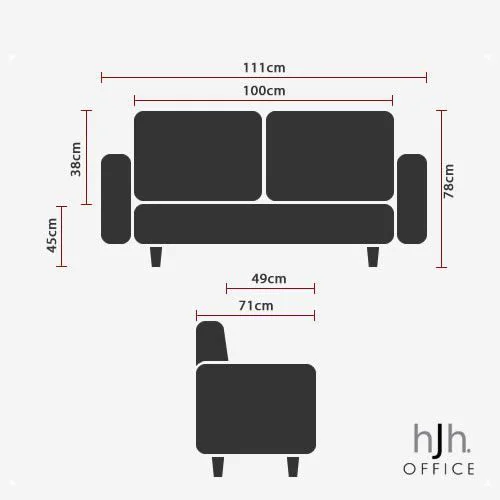 Loungemöbel Antigua Step 2-Sitzer - Schwarz von HJH - Produktbild 5 von 9