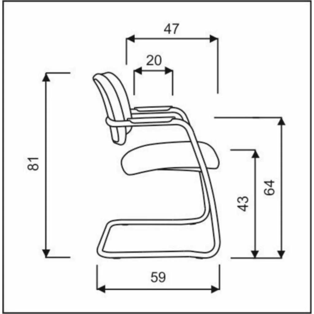 Besucherstuhl Tweet Netz (2er Set) - Schwarz von Hammerbacher - Produktbild 5 von 5