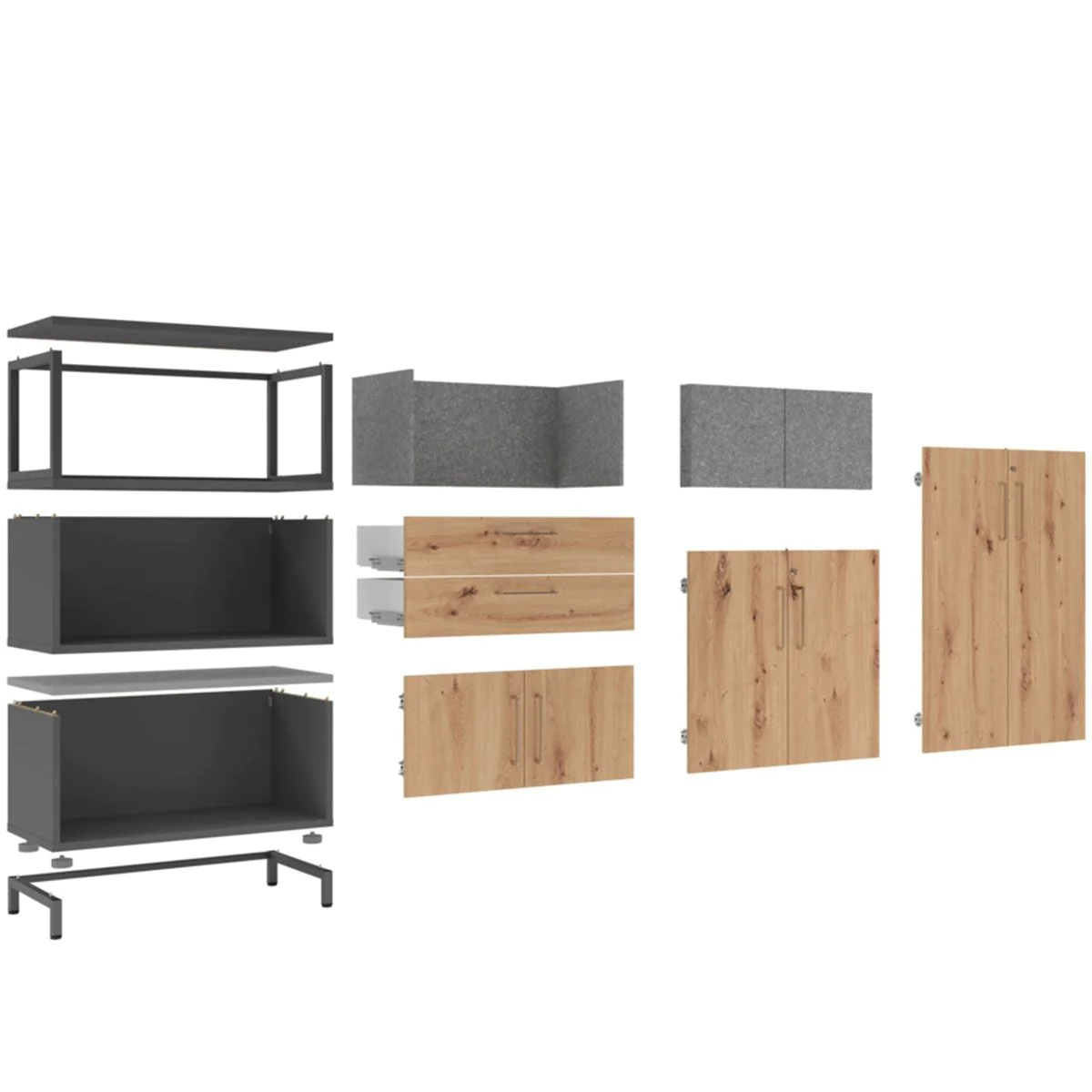 Kombischrank Flex Wall 2 OH von Hammerbacher - Produktbild 5 von 6