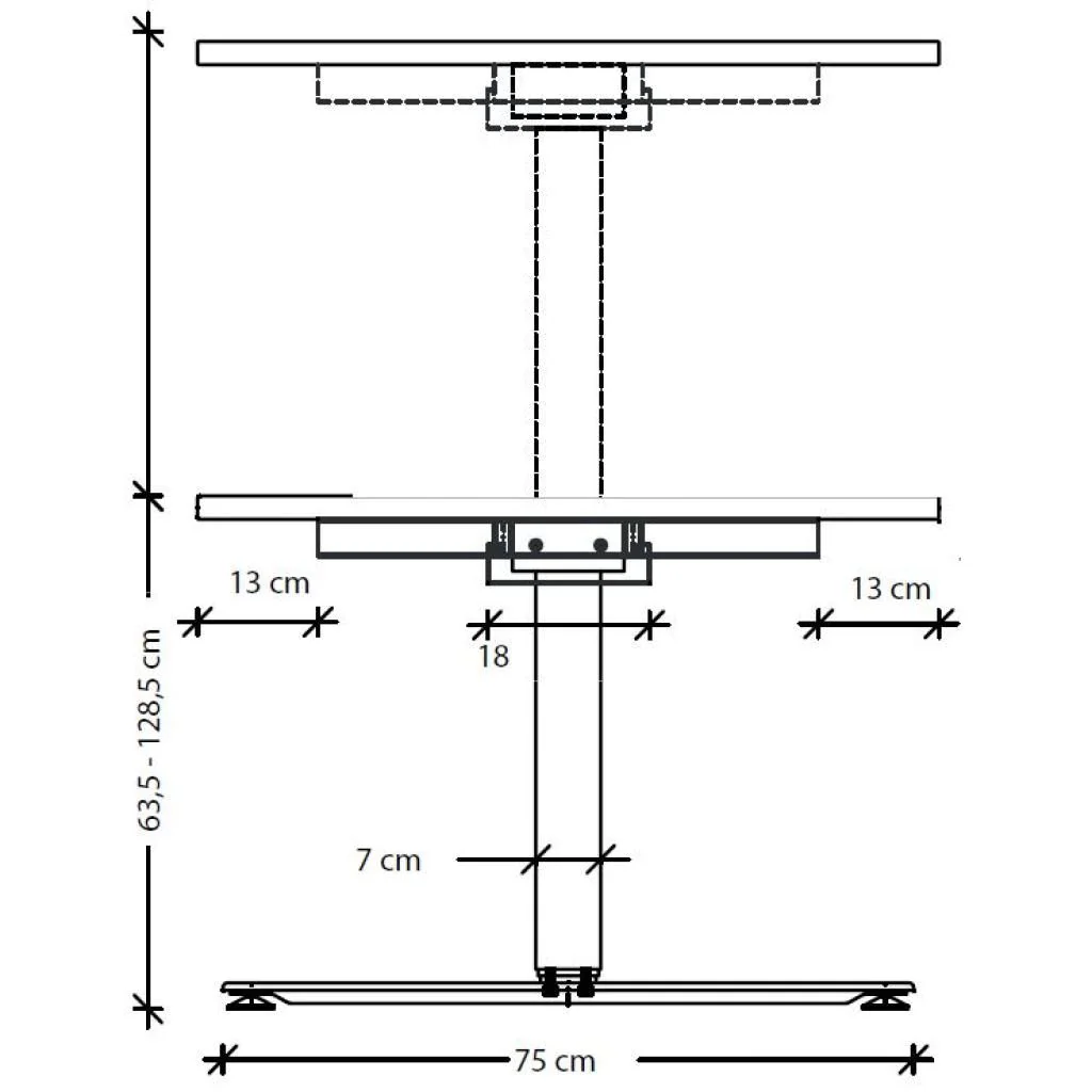 Höhenverstellbarer Schreibtisch XDSM Freiform von Hammerbacher - Produktbild 5 von 15