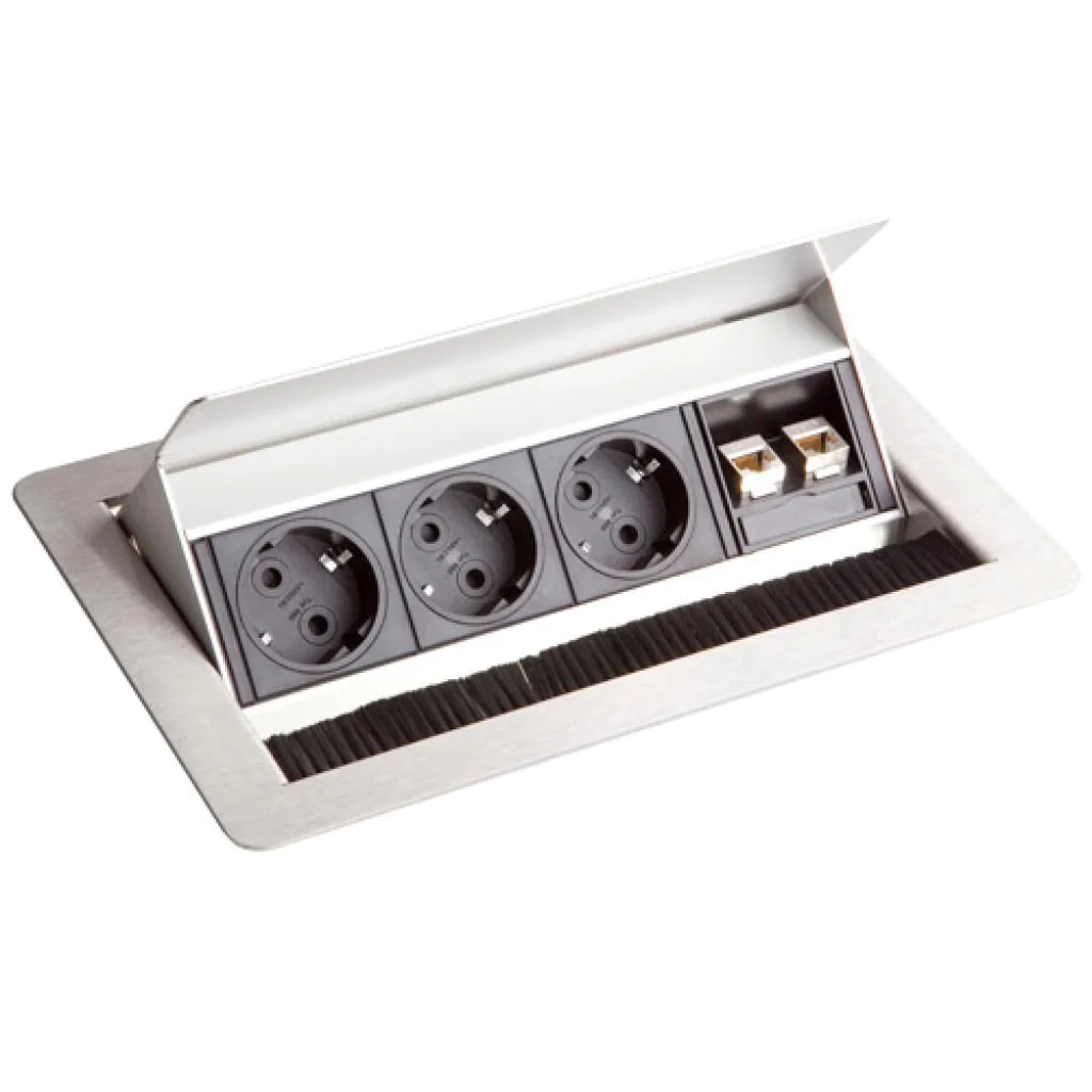 Steckdosenleiste 3x VDE 2x RJ45 von Hammerbacher - Produktbild 1 von 2