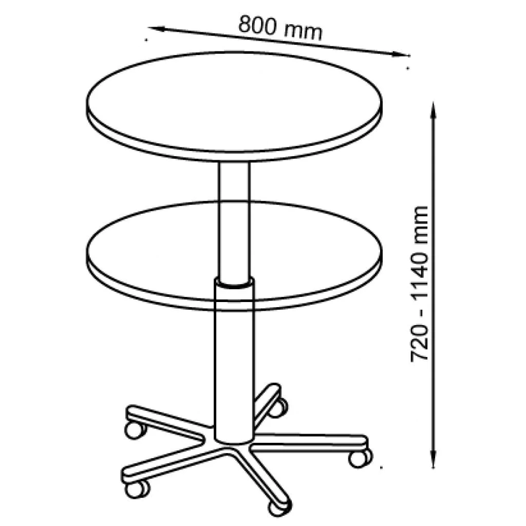 Säulenhubtisch ST von Hammerbacher - Produktbild 10 von 10