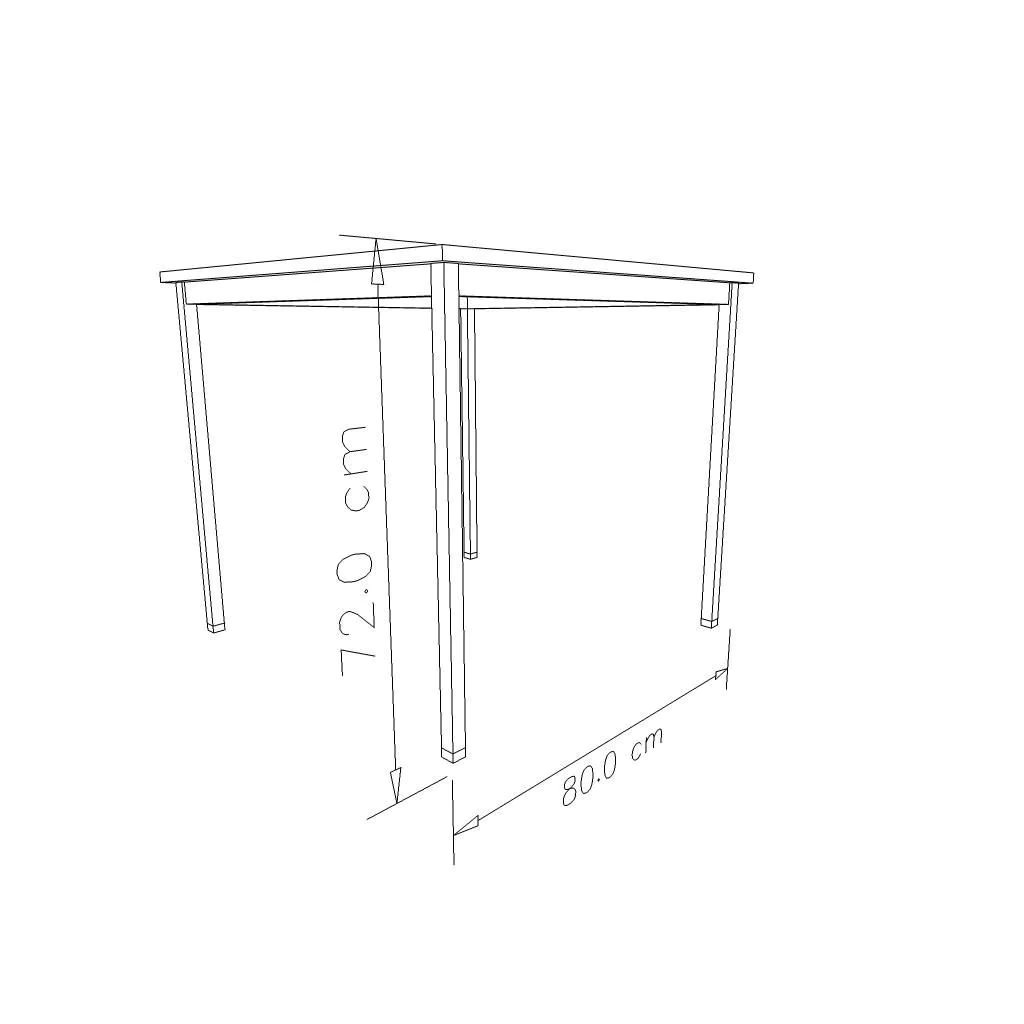 Konferenztisch Serie V 80 x 80 cm von Hammerbacher - Produktbild 10 von 10