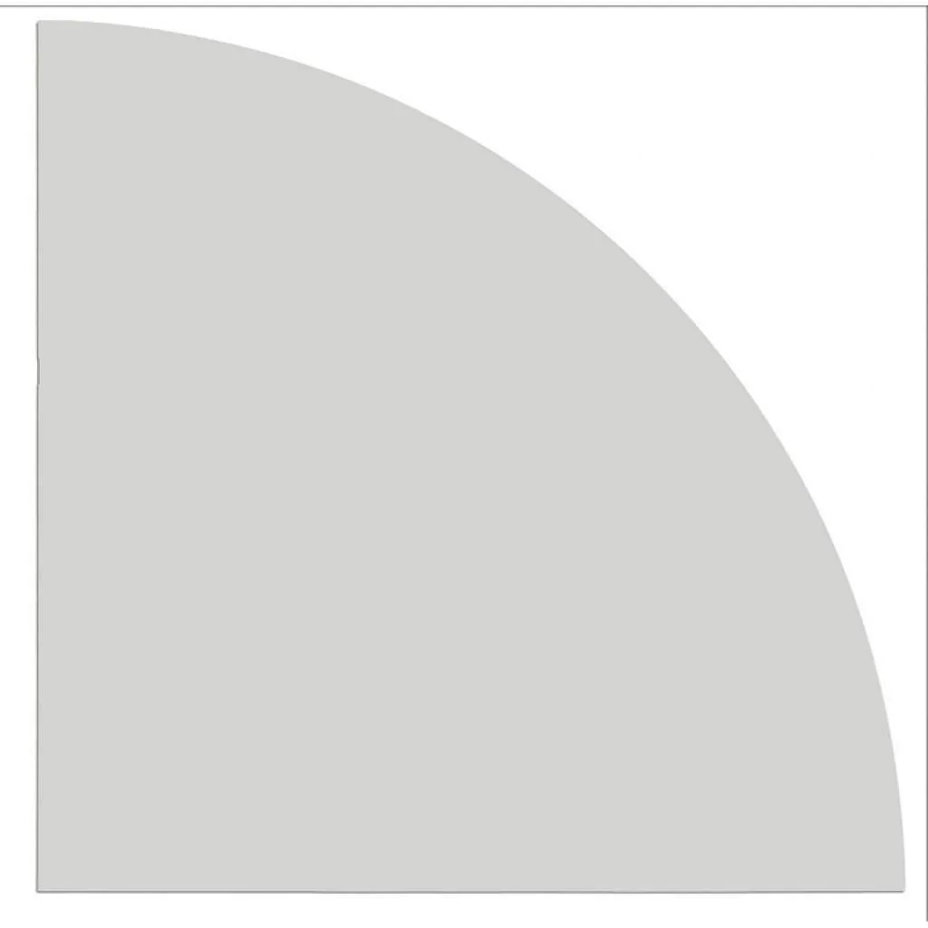 Tischplatte K Viertelkreis 80 x 80 cm - HBA-KP91