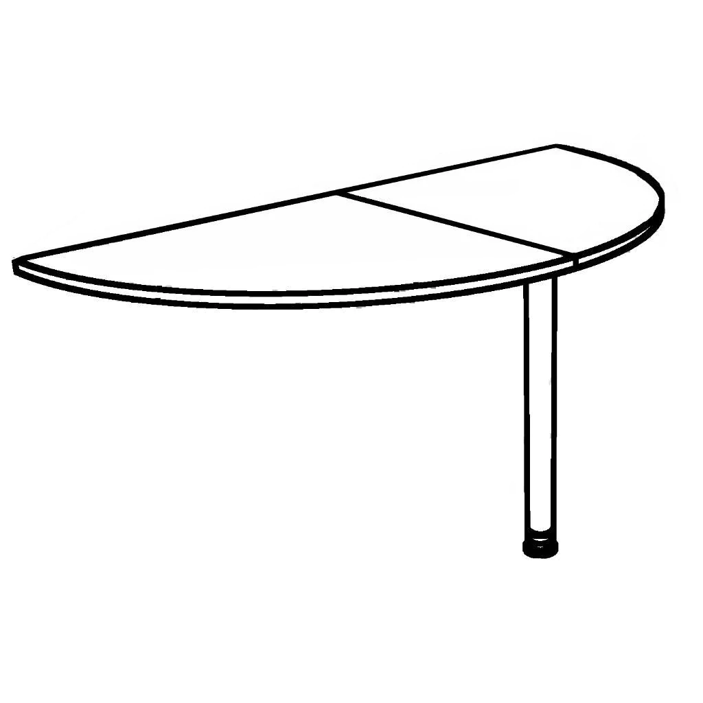 Tischplatte mit Stützfuß von Hammerbacher - Produktbild 6 von 6